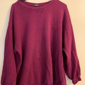 Burgundy crew neck